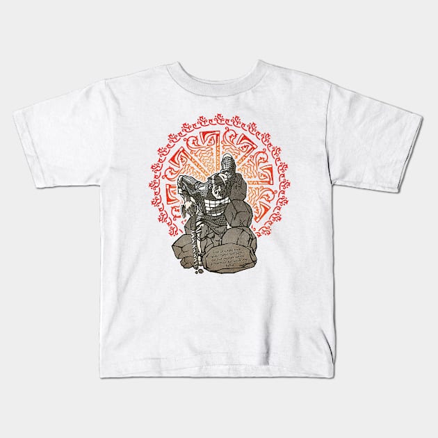 Guardian of rock Kids T-Shirt by Art Empire